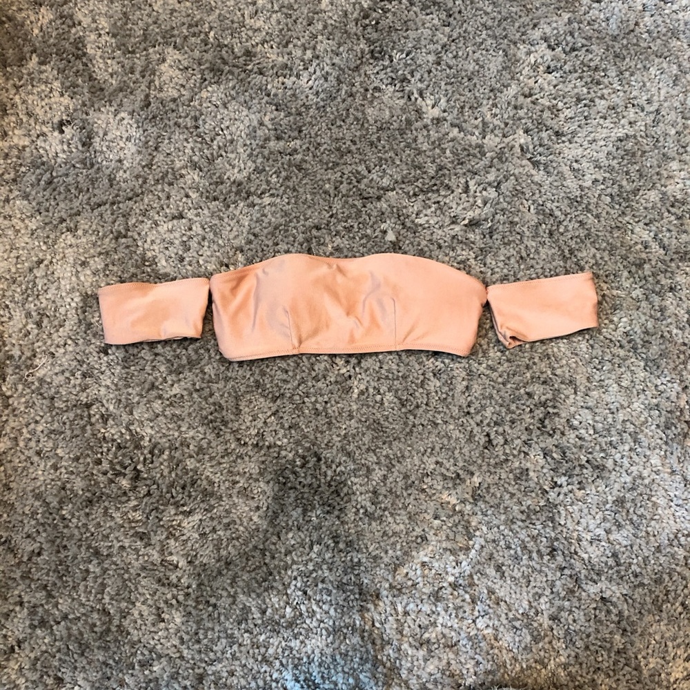 FOREVER 21 BLUSH OFF THE SHOULDER BIKINI TOP